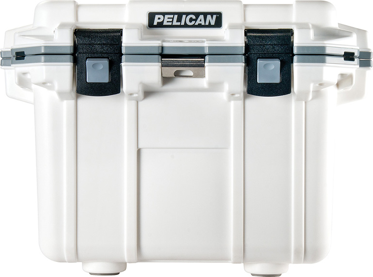 pelican 30qt white fish hunt camp cooler