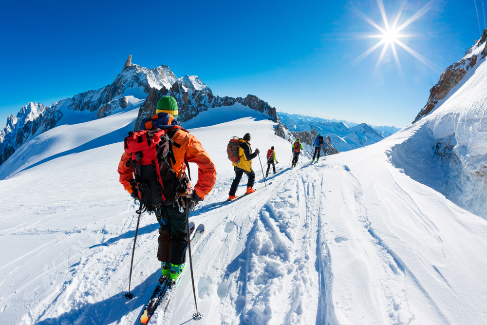 group skiers