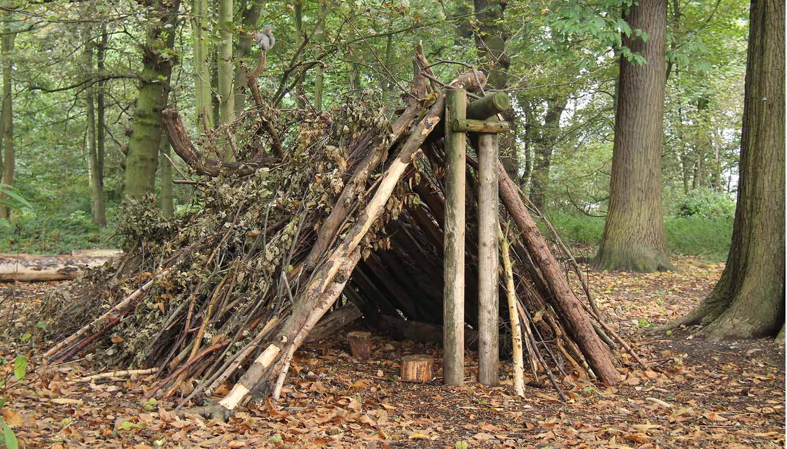 outdoor shelter natural materials