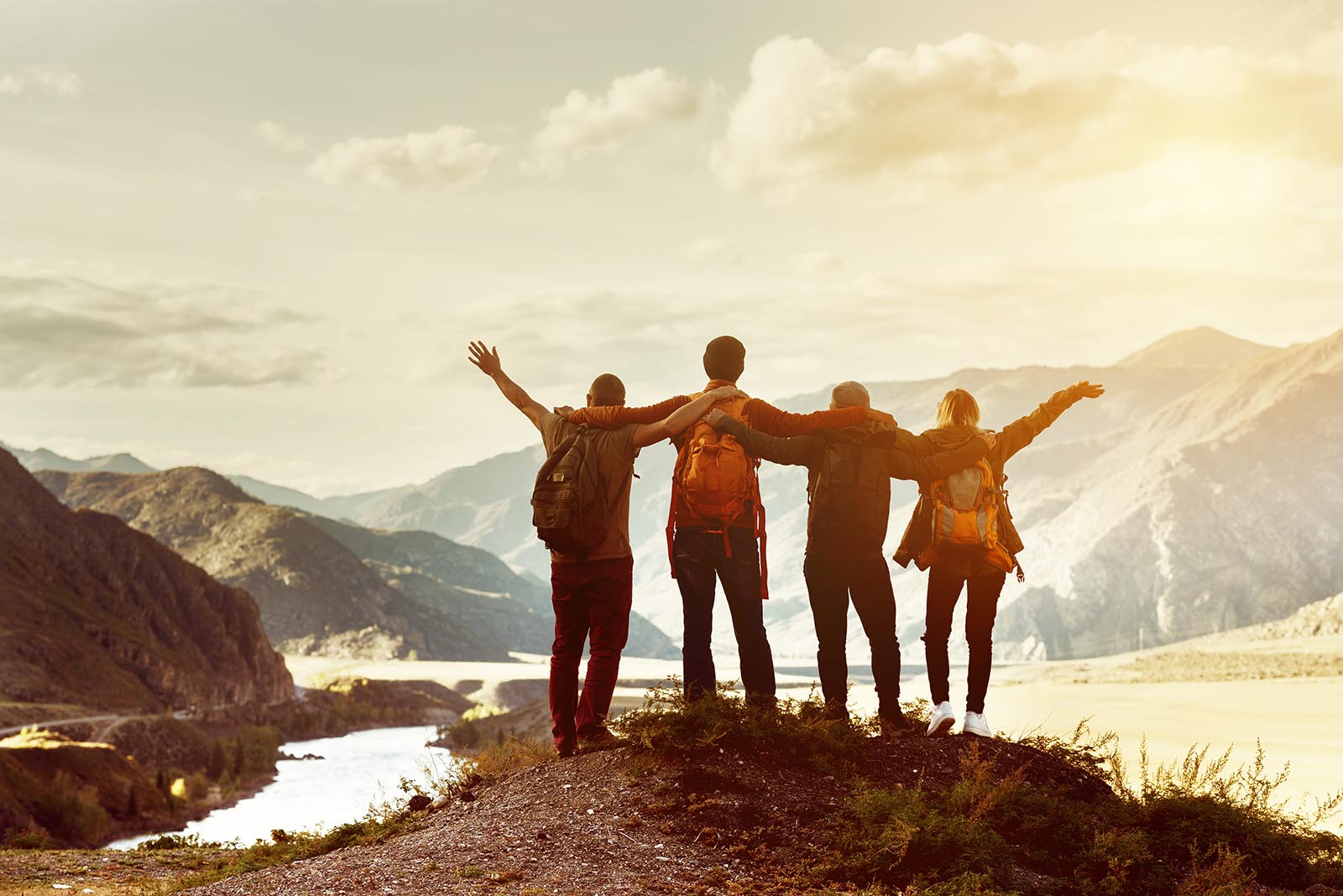 four friends mountain top