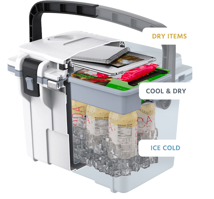 pelican 14qt three level compartment cooler