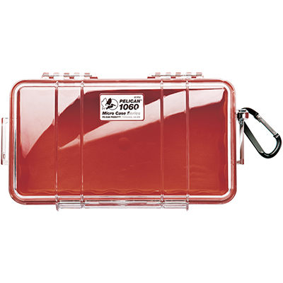 Pelican 1060 Micro Case - Red - Clear