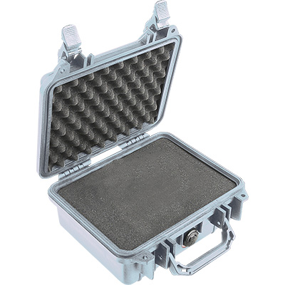 Pelican 1200 Protector Case (With Foam) - Silver
