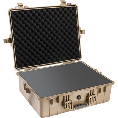 Pelican 1600 Protector Case (With Foam) - Desert Tan