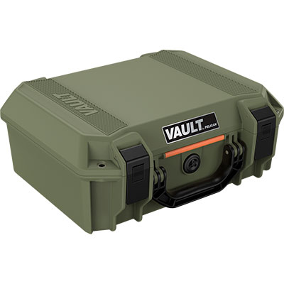 Pelican V200 Vault Medium Pistol Case (With Foam) - OD Green