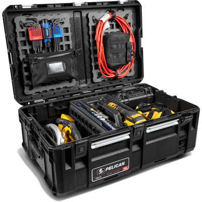 PEL_Crate 90L_Black_Front Angle Open Props_med