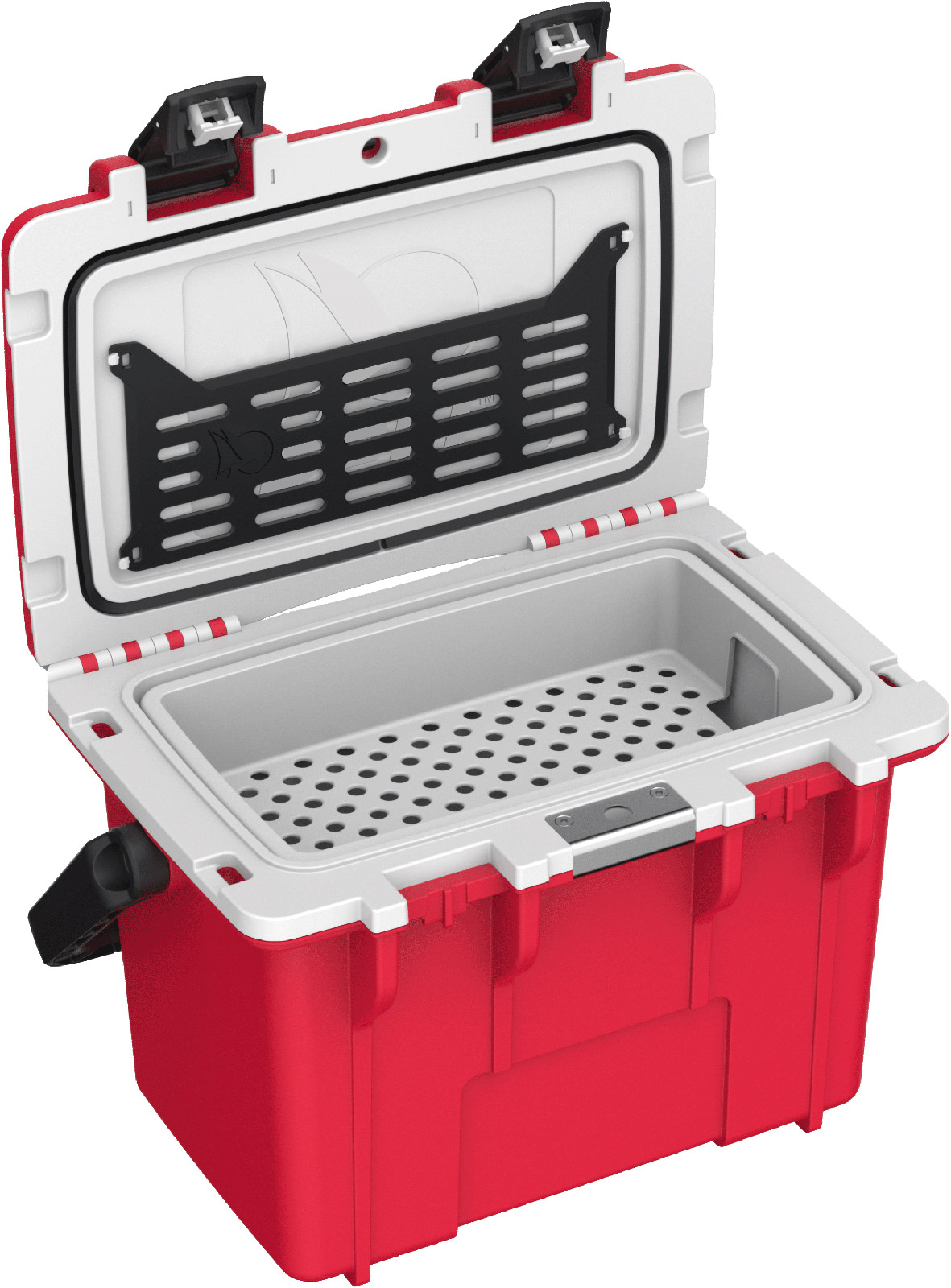 2024_PELI_Coolers_14Qt_SafetyRed Wht_3 4 Open_High