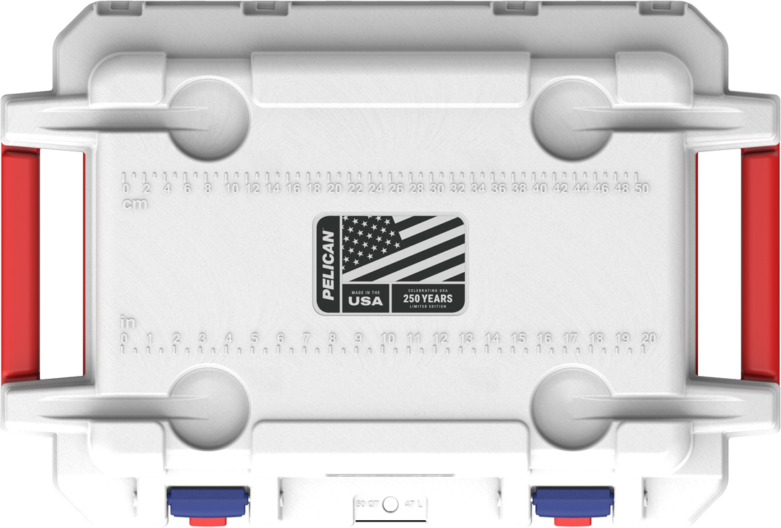2025_PEL_Coolers_50Qt_Americana BluLtch_Top_Mockup_med