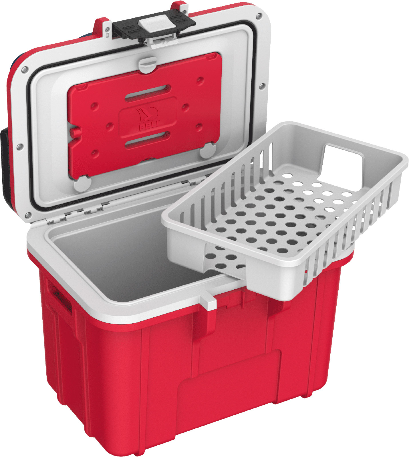 2024_PELI_Coolers_80Qt_SafetyRed Wht_3 4 Open_High
