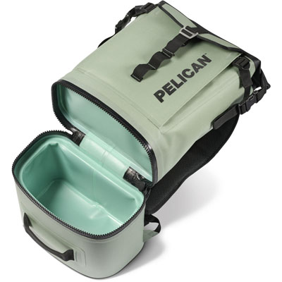 SP26_PEL_Cooler_Dayventure_Backpack_SOFT CBKPK DSG_DesertSage_Onwhite_TopdownOpen