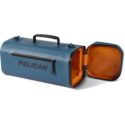 SP26_PEL_Cooler_Dayventure_Sling_SOFT CSLING INDG_Indigo_Onwhite_Ang_LidOpen