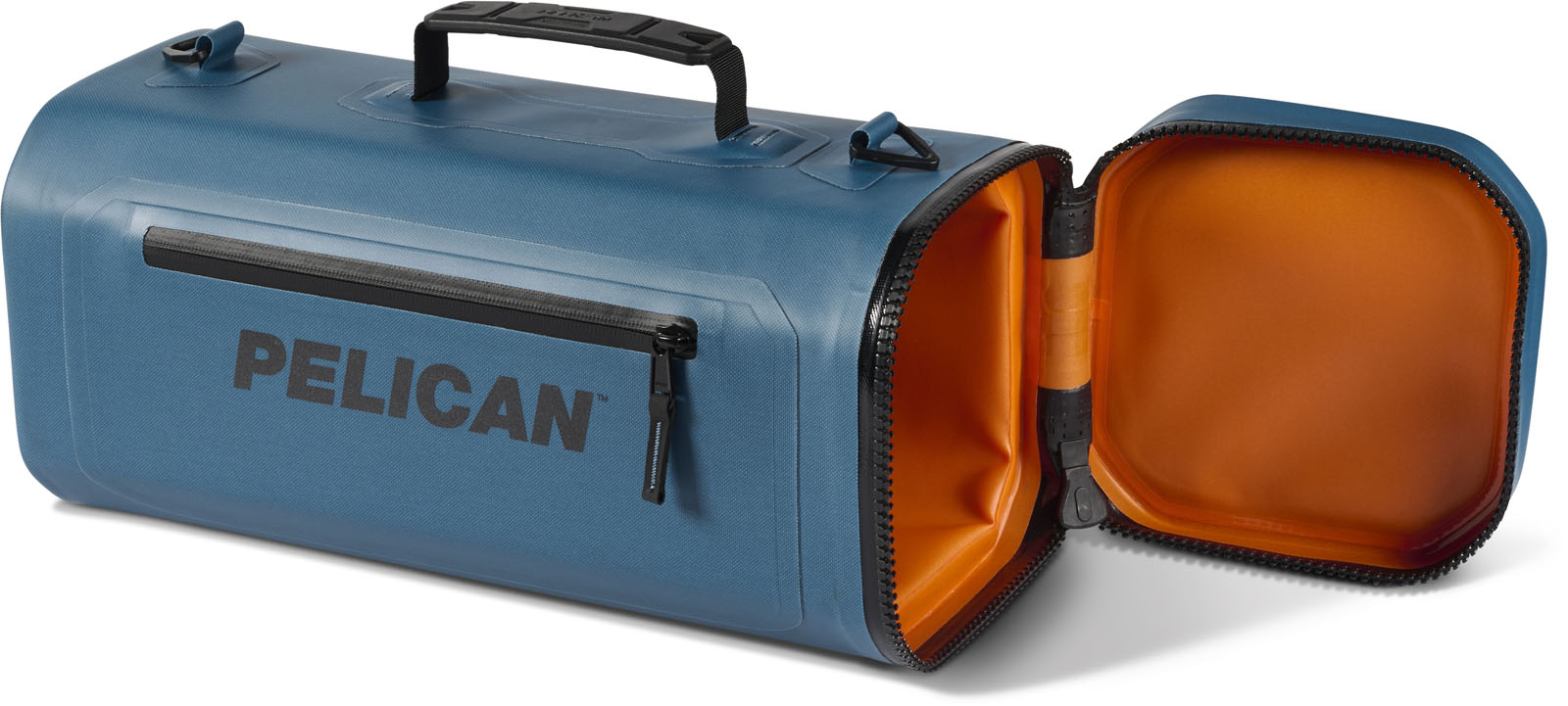 SP26_PEL_Cooler_Dayventure_Sling_SOFT CSLING INDG_Indigo_Onwhite_Ang_LidOpen