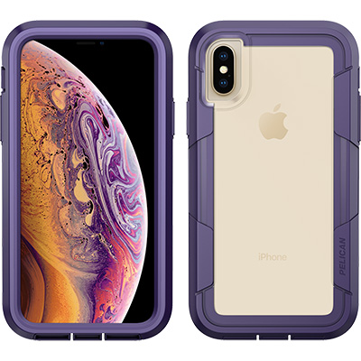 pelican c37030 iphone xs voyager clear purple phone case