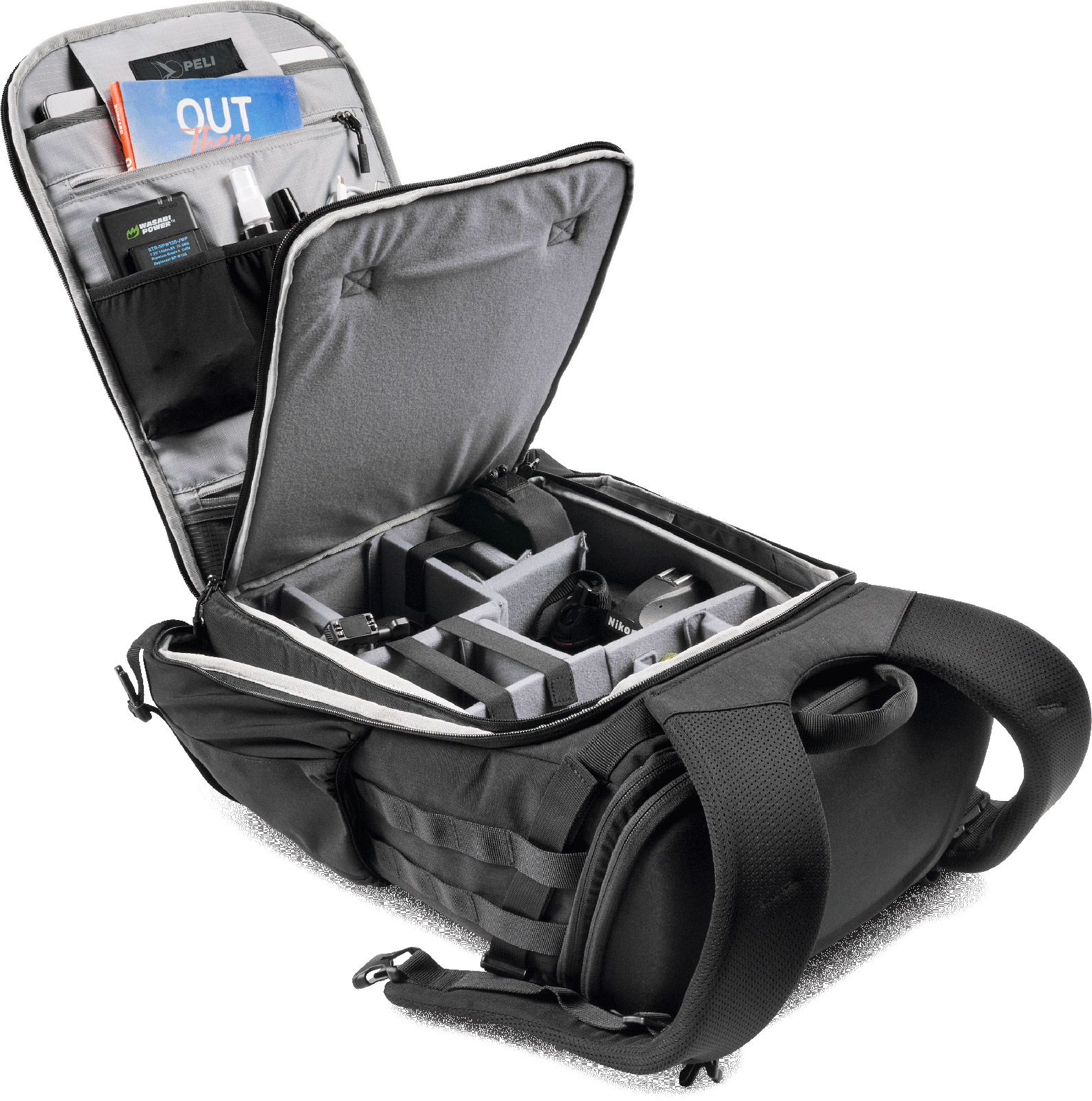 PELI_35L_CP_ON_WHITE_PROPS_DETAIL_BACK_OPEN_WITH_LAYERED_OPEN_INSERT_high